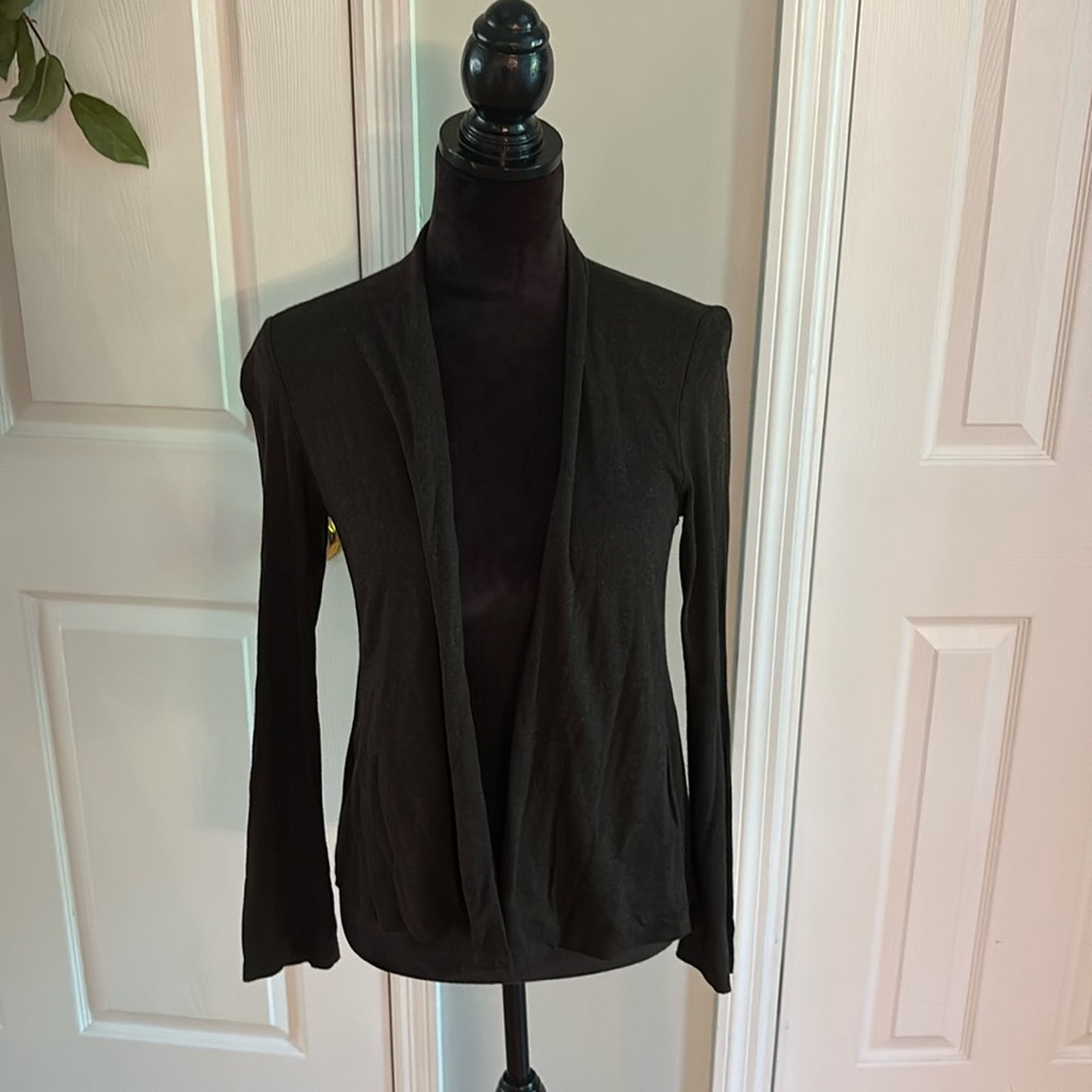 NWOT Eileen Fisher Petites Chocolate Brown Stretch Cardigan- Size P/P